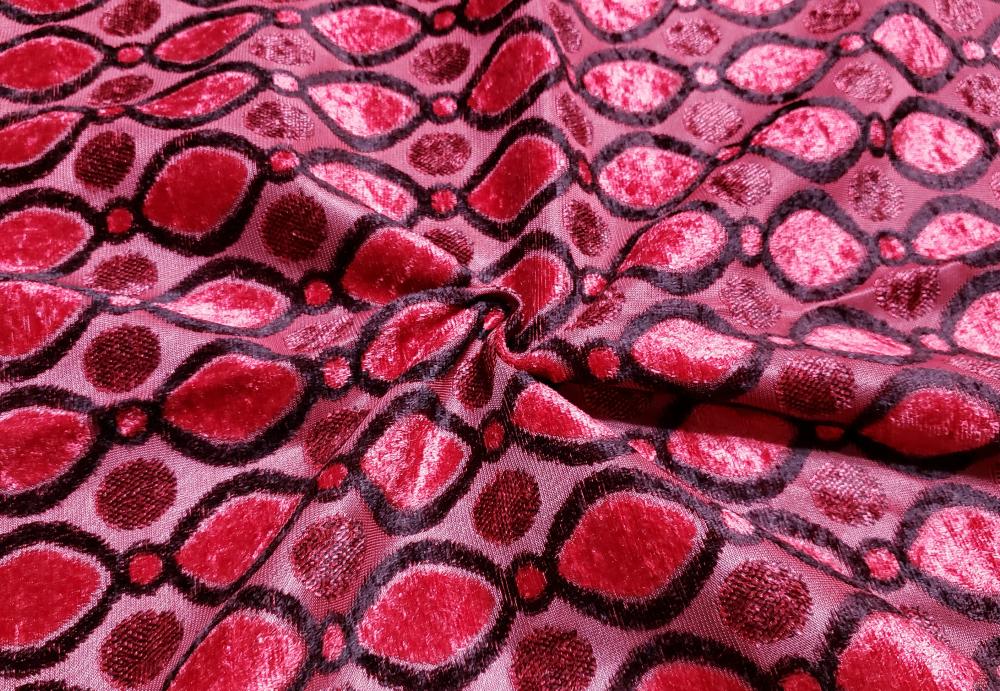 Jacquard Cut Velvet Fabric A