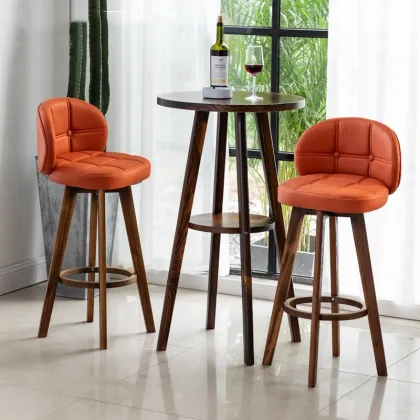 American Nordic Solid Wooden Bar Stool
