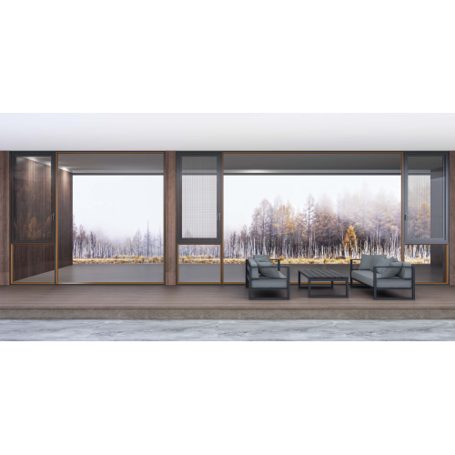 Unsichtbares Eckscheibenfenster mit Sicherheitsleiste