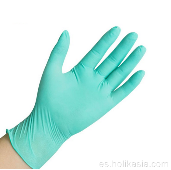 Guantes médicos de látex verde