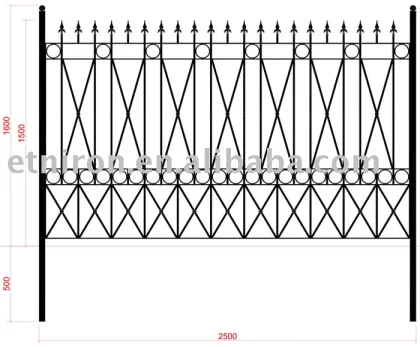 wrought rion fence