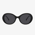 Black Round UV400 Acetate Sunglasses