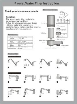 High density ceramic filter tap water purifier OEM