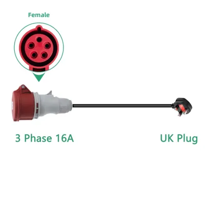 32A Industrial EV Connectors with Protective Cover - Waterproof AC EV Charger Converter