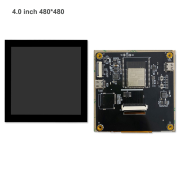จอแสดงผลแบบสัมผัส 480x480 4 นิ้วพร้อมโมดูล ESP32-S3 และการกำหนดค่าพอร์ตอนุกรม LVGL