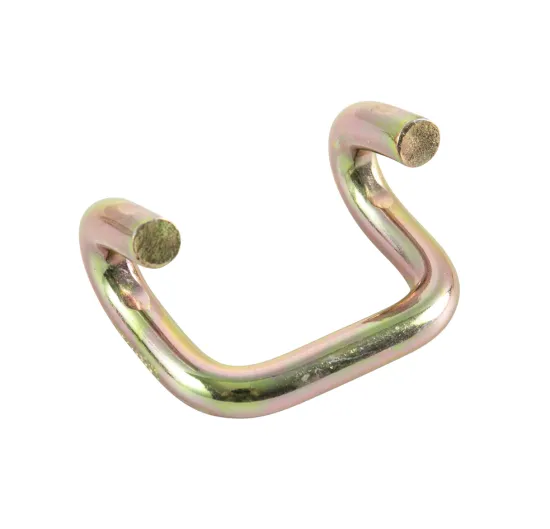 2 Inch Heavy Duty Zinc Plated U Hook for Ratchet Straps - Open Wire Claw U Hooks