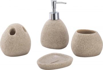 Retro Polyresin Bathroom Accessory Set 4-piece