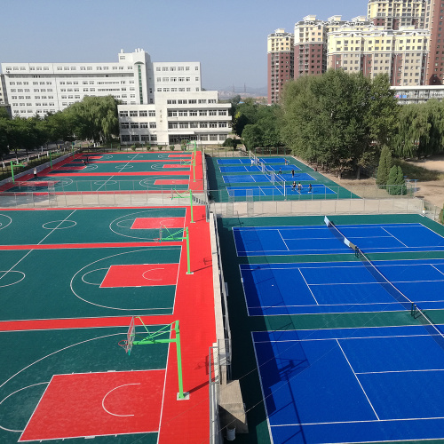 Enlio Suspended PP court tile for netball court