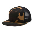 Camo Flat Brim Mesh Cap with Plastic Buckle