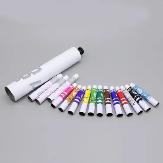 Empty aluminum tube for oil paint tubes packaging