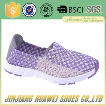 Elastic Upper Men Woven Boat Shoes