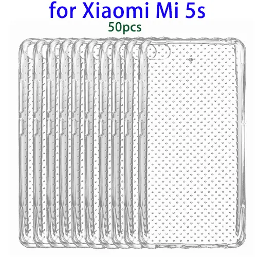 50PCS Pack Clear TPU Shockproof Protective Case Cover for Xiaomi Mi 5s
