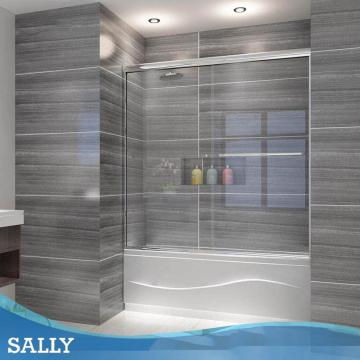 SALLY Bathtub Double Bypass Sliding Shower Framed Door