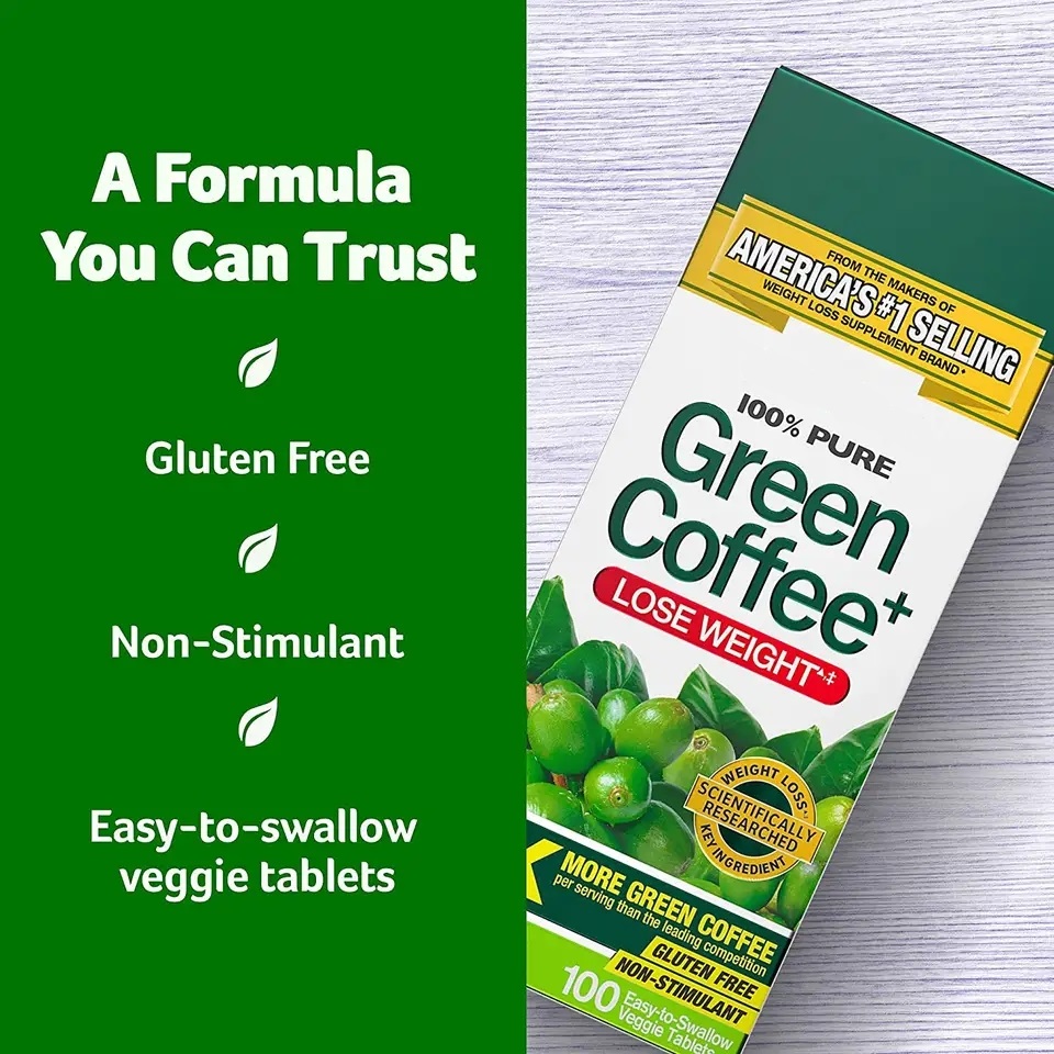 Étiquette privée Ingrédient naturel comprimés minceurs de café vert Gaxe Extrait de poids Perte de poids Green Coffee comprimés