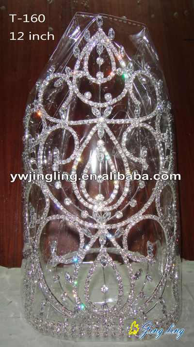 Big rhinestone pageant crowns for sale