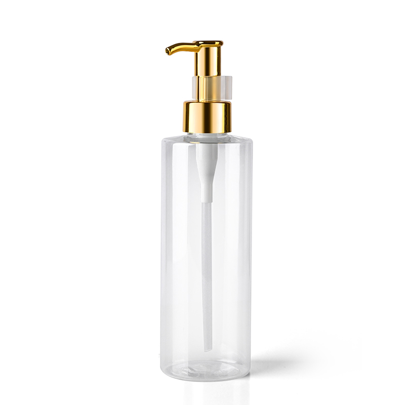hohe Qualität 160 ml 250 ml 300 ml Verpackung Luxus leerer Shampoo -Körperlotionflasche mit goldener Lotionpumpe