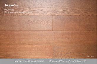 Hand scraped Multilayer glueless Flooring , 0.6mm CE Engine