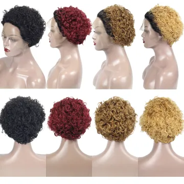 China manufacturer pixie cut human hair wig,wholesale short human hair wigs,T part 100 human hair lace front wigs