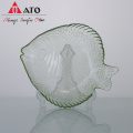 Handmade tableware plates glass fish shaped snack dish