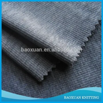 100% polyester 2*2 rib knit fabric melange