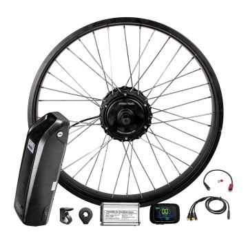 48V 500W-750W Brushless Gearless DC Hub Motor Ebike Conversion Kit for 20-26 Inch Wheels