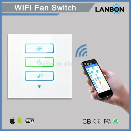 LANBON smart switch for smart home fashionable free app smart fan switch