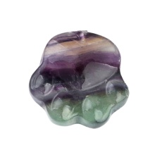 Fluorite Cat Claw for Home Decor Handmade Craved Animal Palm 28x30MM