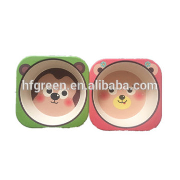 animal design bamboo fiber kids dinnerware of bowl
