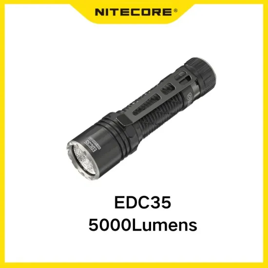 Nitecore EDC35: 5000 Lumens USB-C Rechargeable LED Flashlight with 6000mAh Battery
