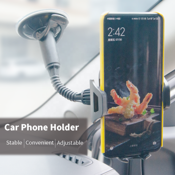 Amazon Hot Selling Long Arm Windshield Mount Suction Cup Car Phone Holder