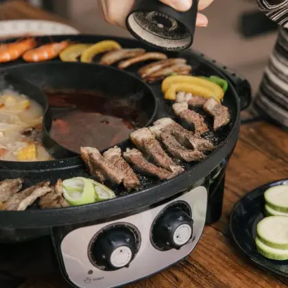 combination of barbecue and hot pot