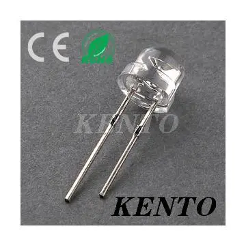 emitting pure white high brightness 4.8mm strawhat led diode