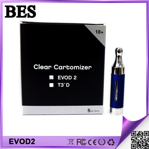 Huge Vapor E Cigarette Evod 2 Atomizer with Replaceable Dual Coil