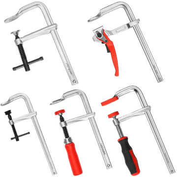 Professional F Clamp with Quick Screw Guide Rail System: Enhancing Precision in Woodworking Table Applications