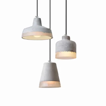 Modern Wabi Sabi Resin Microcement Chandelier for Kitchen and Bedroom