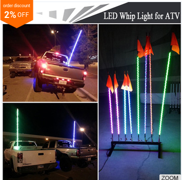 RGB multi color waterproof america flag led pole light