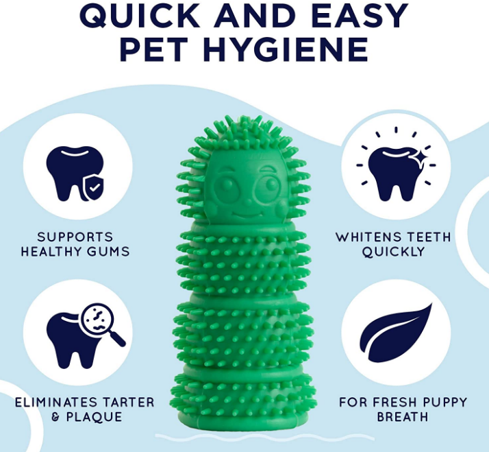 فرشاة الأسنان سيليكون 360 شعيرات لأسنان الحيوانات الأليفة