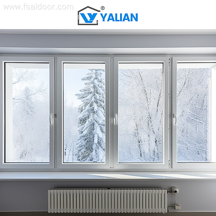 Modern Style Aluminum Casement Windows Tempered Glazing