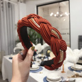 Gaya Baru Mengetuk Fabrik Alloy Chain Headband