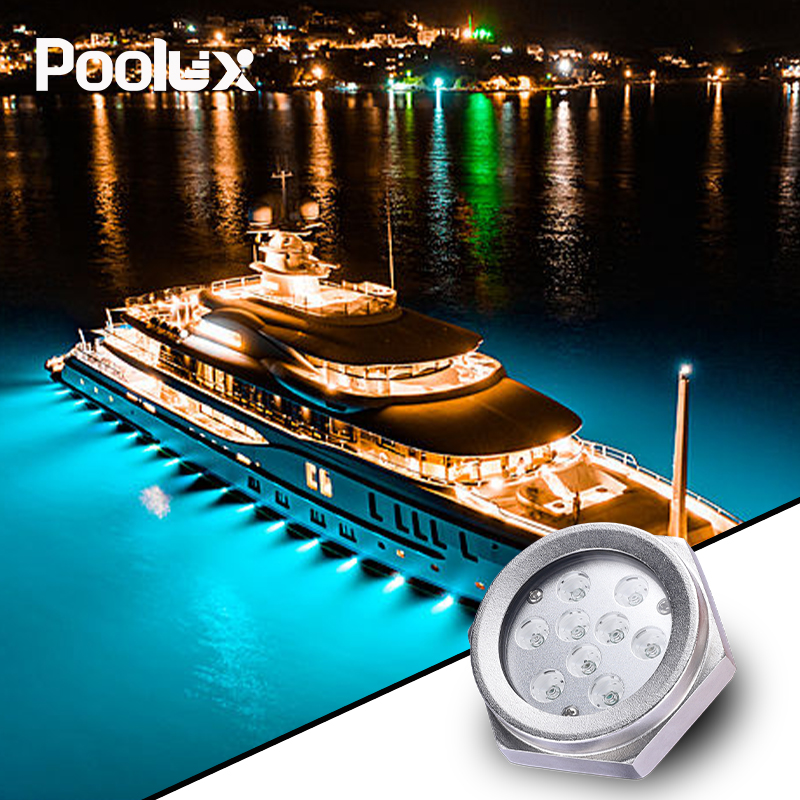 2312v Led Marine Boat Underwater Light Surface Mount Light 316 Stainless Steel Marine Lights