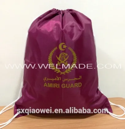 Hot sales Qatar flag string bag/Qatar Cotton bag/shopping bag/flag design bag