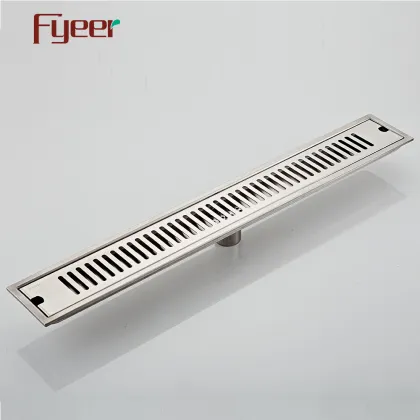 Fyeer Rectangular Linear Bathroom Shower Floor Drain