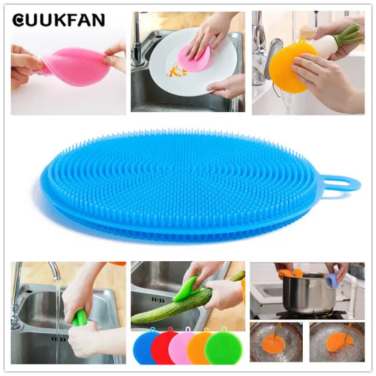 Silicone Sponge for Cooking Washing-up Brush Cleaning Dish Sponges Cooking Silicone Sponge For Washing Dishes 10.5*10.5CM
