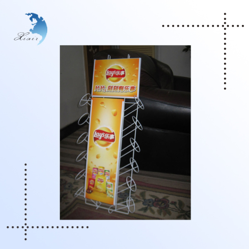 Customized metal hanging and folding metal floor display