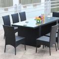 Marco de aluminio de silla de acero PE rattan para jardín