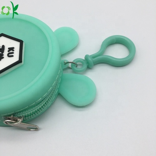 Wholesale Zipper Silicone Coin Cartoon Round Wallet