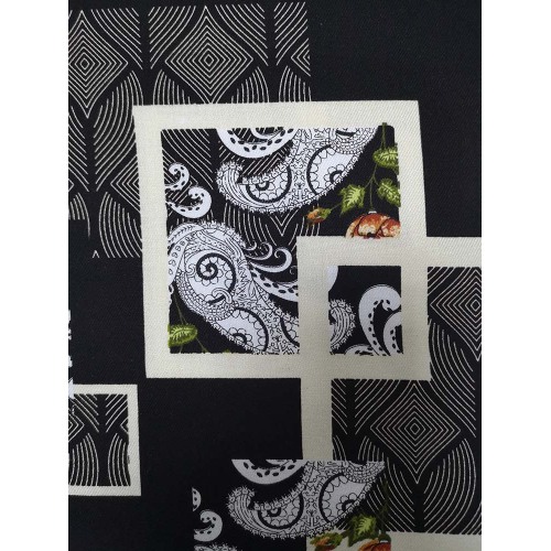 Geometrisk Joint Rayon Twill 3024S Tryckväv