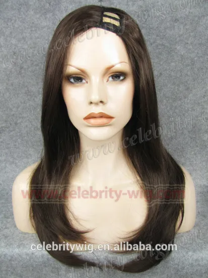 Stock avaiable long brown new fashion trend u part wig ombre color machine made wig