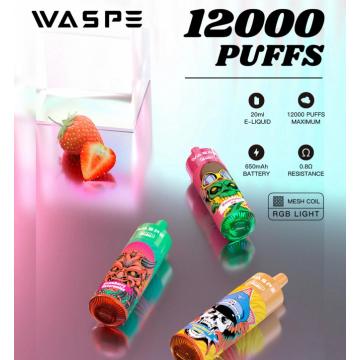 トップセール12000パフWaspe Vape Wholesale France