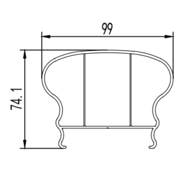 Alliage d'aluminium 6063 Moule d'extrusion de profil de garde-corps T5